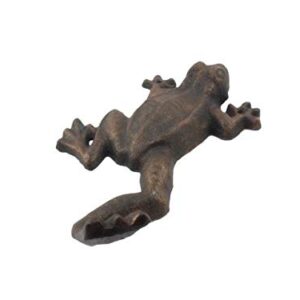 Handcrafted Nautical Decor Rustic Copper Cast Iron Frog Hook 6"