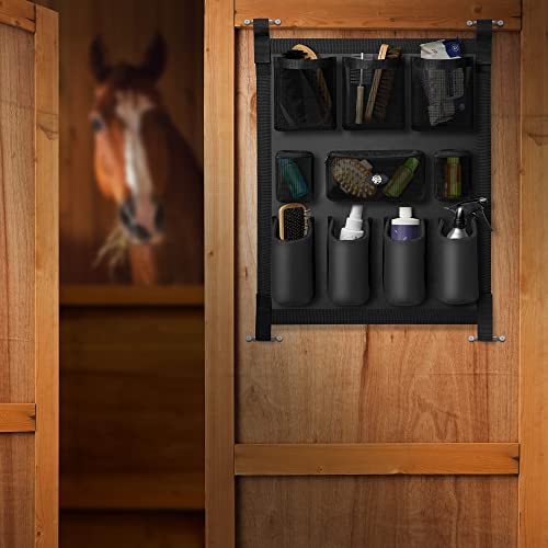 SmithBuilt Trailer Grooming Bag - Black, Short Hanging Door Caddy for Horses