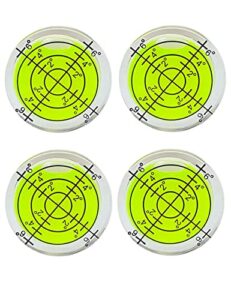 zoguheke 4pcs bubble spirit levels bullseye level bubble for leveling rv fridge camper travel trailer motorhome machine tripod turntable layout tools (32x7mm)