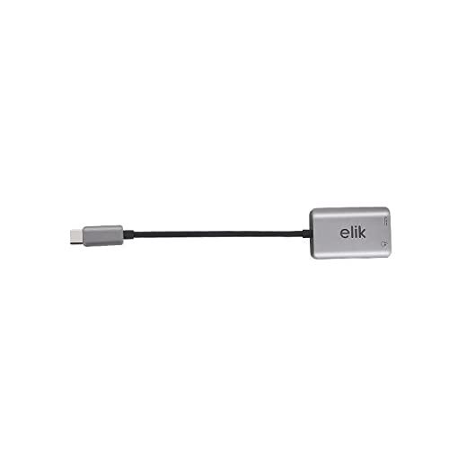 Type-C to HI-RES 3.5MM Audio with PD Charging Adapter (Gray), DAC Supports 44.1/48/96/192kHz/384kHz Sample Rate, 16/24/32-bit,Support PD Charging with Power up to 60W (20V/3A)