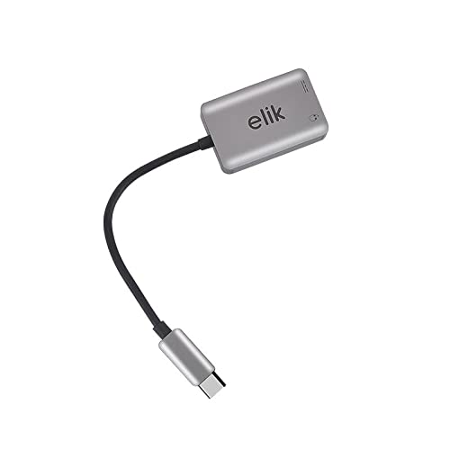 Type-C to HI-RES 3.5MM Audio with PD Charging Adapter (Gray), DAC Supports 44.1/48/96/192kHz/384kHz Sample Rate, 16/24/32-bit,Support PD Charging with Power up to 60W (20V/3A)