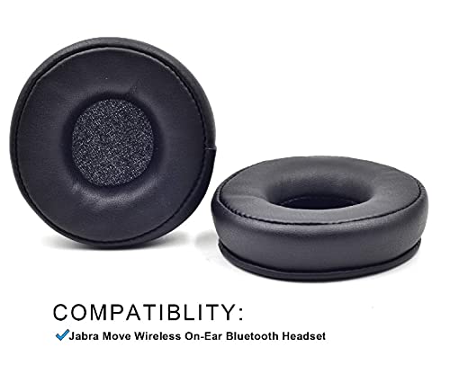 Gerod Protein Leather Replacement Ear Pads Ear Cushions Earpads for Jabra Move Wireless On-Ear Bluetooth Headphones (Black)