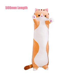 Plush Pillow, Cat Long Throw Sleeping Pillow Cute Cartoon Cat Shaped Plush Toy Sleeping Long Throw Pillow Home Office Study