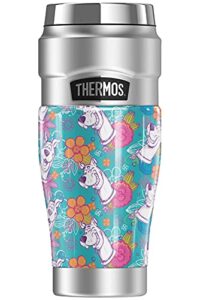 thermos scooby-doo flower pattern stainless king stainless steel travel tumbler, vacuum insulated & double wall, 16oz