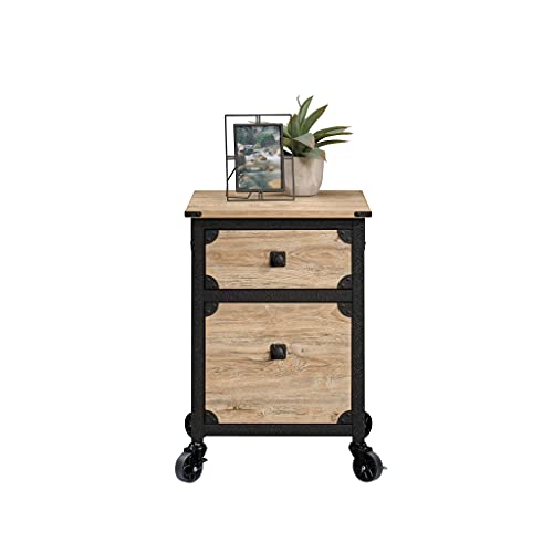 Sauder Steel River Pedestal File Cabinet, L: 20.87" x W: 23.86" x H: 26.58", Milled Mesquite Finish