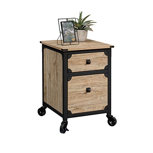 Sauder Steel River Pedestal File Cabinet, L: 20.87" x W: 23.86" x H: 26.58", Milled Mesquite Finish