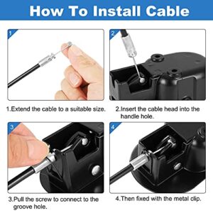 Nonley Recliner Replacement Parts, Heavy-Duty Metal Recliner Handle Replacement with Cable, Durable Recliner Pull Handle Release Fits Most Major Recliner Couch Sofa Chair