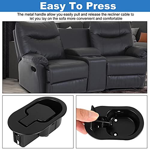 Nonley Recliner Replacement Parts, Heavy-Duty Metal Recliner Handle Replacement with Cable, Durable Recliner Pull Handle Release Fits Most Major Recliner Couch Sofa Chair