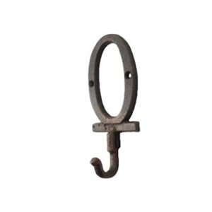 Handcrafted Nautical Decor Rustic Copper Cast Iron Letter O Alphabet Wall Hook 6"