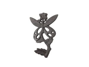 handcrafted nautical dÉcor cast iron butterfly on a branch decorative metal wall hook 6.5"