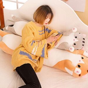 Plush Pillow, Cat Long Throw Sleeping Pillow Cute Cartoon Cat Shaped Plush Toy Sleeping Long Throw Pillow Home Office Study