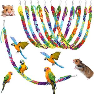 6 pieces sugar glider toys handmade rat toys hanging toy cage accessories swing toy bird rope perch swing for small animals sugar glider squirrel parrot hamster bird climbing exercising, 22.5 inch