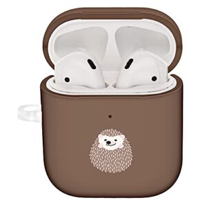 willbee mini animal compatible with airpods case protective hard pc shell cute cover - mini hedgehog