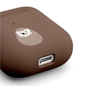 WiLLBee Mini Animal Compatible with AirPods Case Protective Hard PC Shell Cute Cover - Mini Hedgehog