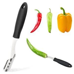 sihuuu jalapeno pepper corer -stainless steel chili core deseeder for chili,banana,bell peppers,zucchini,cucumber