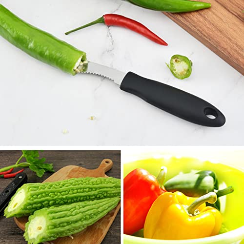 Sihuuu Jalapeno Pepper Corer -Stainless Steel Chili Core Deseeder for Chili,Banana,Bell Peppers,Zucchini,Cucumber