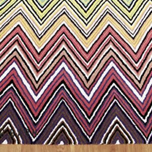 Magic Zig Zag 5' X 8' Feet Multi Color Hand Tufted Modern Style 100% Wool Area Rug/Carpet