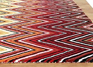 Magic Zig Zag 5' X 8' Feet Multi Color Hand Tufted Modern Style 100% Wool Area Rug/Carpet