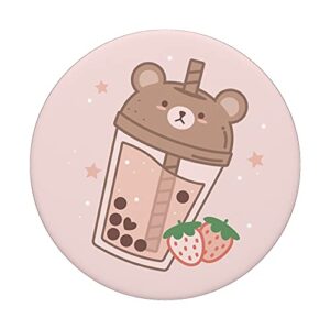Bubble Milk Tea Boba Cute Bear Kawaii Aesthetic PopSockets Swappable PopGrip