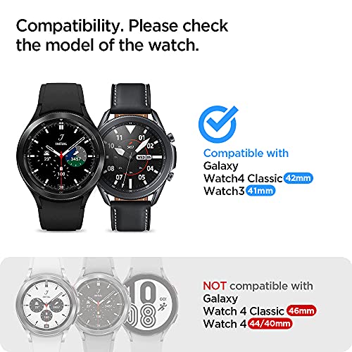 Spigen Tempered Glass Screen Protector [GlasTR EZ FIT] designed for Galaxy Watch 4 Classic (42mm) - 2 Pack