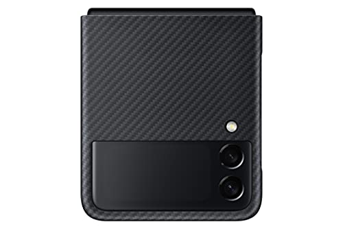 SAMSUNG Galaxy Z Flip 3 Phone Case, Aramid Protective Cover, Heavy Duty, Shockproof Smartphone Protector, US Version, Black (EF-XF711SBEGUS)