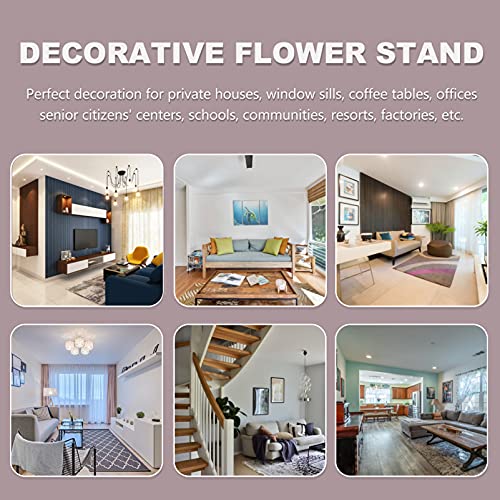 Cabilock Wooden Wall Shelf 2pcs Wooden Wall Display Shelf Flower Pot Holder Wall Mounted Entryway Farmhouse Floating Display Shelves Wooden Storage Rack for Kitchen Bathroom Wall Kitchen Rack