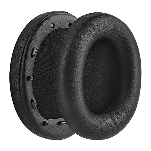 Geekria QuickFit Replacement Ear Pads for Sony WH-1000XM4 Wireless Headphones Ear Cushions, Headset Earpads, Ear Cups Repair Parts (Black)