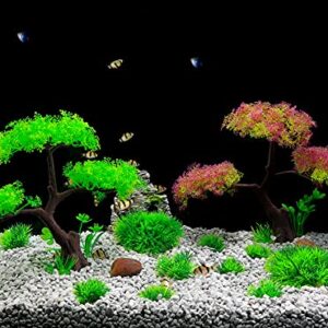 CousDUoBe 10 PCS Aquarium Plants Artificial Plastic Large Tree Size/9.5inch, Used for Household and Office Aquarium Simulation Plastic Hydroponic Plants