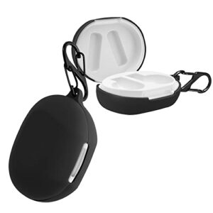 kwmobile silicone case compatible with edifier neobuds pro - case protective cover for headphones - black