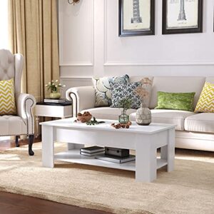 Gadroad Lift Top Coffee Table (White)