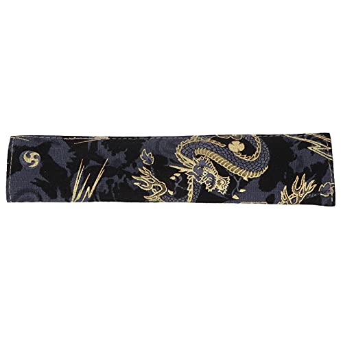 Fabric Single Pen Case Light Weight Bronzing Cotton Pen Case for Pen Pencils School Students(Black Dragon)