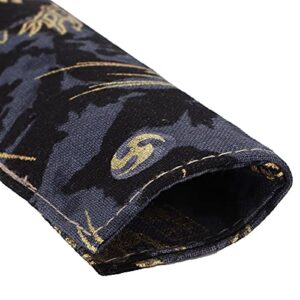 Fabric Single Pen Case Light Weight Bronzing Cotton Pen Case for Pen Pencils School Students(Black Dragon)