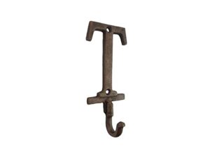 handcrafted nautical decor rustic copper cast iron letter t alphabet wall hook 6"