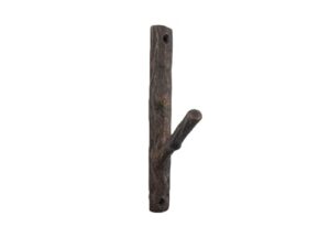 handcrafted nautical dÉcor rustic copper cast iron tree branch decorative metal wall hook 8"