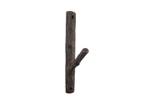 HANDCRAFTED NAUTICAL DÉCOR Rustic Copper Cast Iron Tree Branch Decorative Metal Wall Hook 8"