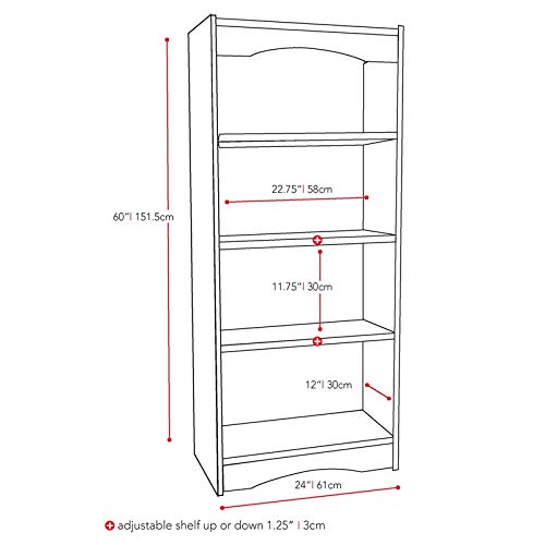 Home Square Tall 4 Shelf Wood Bookcase Set in Midnight Black (Set of 2)