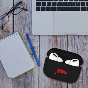 OTM Essentials Officially Licensed University of Arkansas - Fayetteville Razorbacks Earbuds Case - Black - Compatible with AirPods PRO