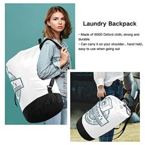 Personalized Laundry Bag Backpack Washable Large Enough Dirty Clothes Organizer for College,Travel,Camp,Dorm Essentials Any Name Laundry Bag