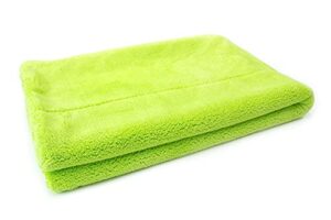 autofiber [motherfluffer xl+] huge soft and plush car drying towel 20"x40" (green)