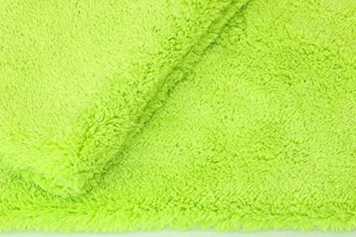 Autofiber [Motherfluffer XL+] Huge Soft and Plush Car Drying Towel 20"x40" (Green)