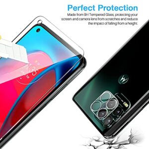 LK [4 Pack] 2 Pack Moto G Stylus 5G Screen Protector + 2 Pack Camera Lens Protector, Tempered Glass Screen Protector for Moto G Stylus 5G Only, Case Friendly, Easy Installation, HD Clarity