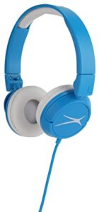 altec lansing over the ears kids headphones - volume limiting technology for developing ears, ages 6-9, perfect for learning from home, blue
