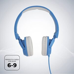 Altec Lansing Over The Ears Kids Headphones - Volume Limiting Technology for Developing Ears, Ages 6-9, Perfect for Learning from Home, Blue