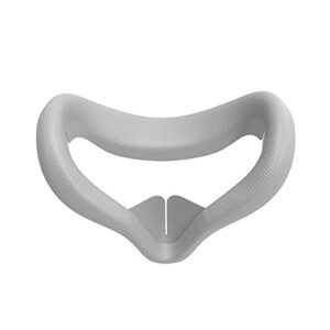 vr accessories eye mask for oculus quest 2 light blocking soft silicone face eye cover pad for quest2 lens sleeve (gray)