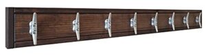 bay view, wood boat cleat hook rack, rustic hook rack, farmhouse hook rack, wooden coat rack, coat rack wall mount- 4 sizes and 20 colors - jacobean