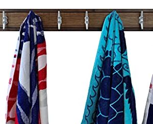 Bay View, Wood Boat Cleat Hook Rack, Rustic Hook Rack, Farmhouse Hook Rack, Wooden Coat Rack, Coat Rack Wall Mount- 4 Sizes and 20 Colors - Jacobean