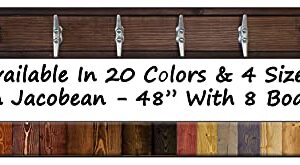 Bay View, Wood Boat Cleat Hook Rack, Rustic Hook Rack, Farmhouse Hook Rack, Wooden Coat Rack, Coat Rack Wall Mount- 4 Sizes and 20 Colors - Jacobean