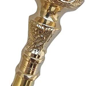 Brass Brass Handle Victorian Telescope Fold able Wooden Walking Stick Walking Cane Ideal Gift