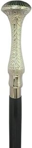 rs enterprises designer brass silver long head handle victorian style wooden walking stick cane 2 fold wooden walking cane