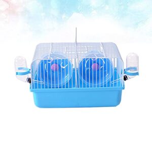 Wheel Delicate Hamster Dating cage Two Mice Fighting Isolation Cage for Pet Blue Isolation Cage Pet House Pet for Hamster Hedgehog Bunny Chinchilla Hamster Cages